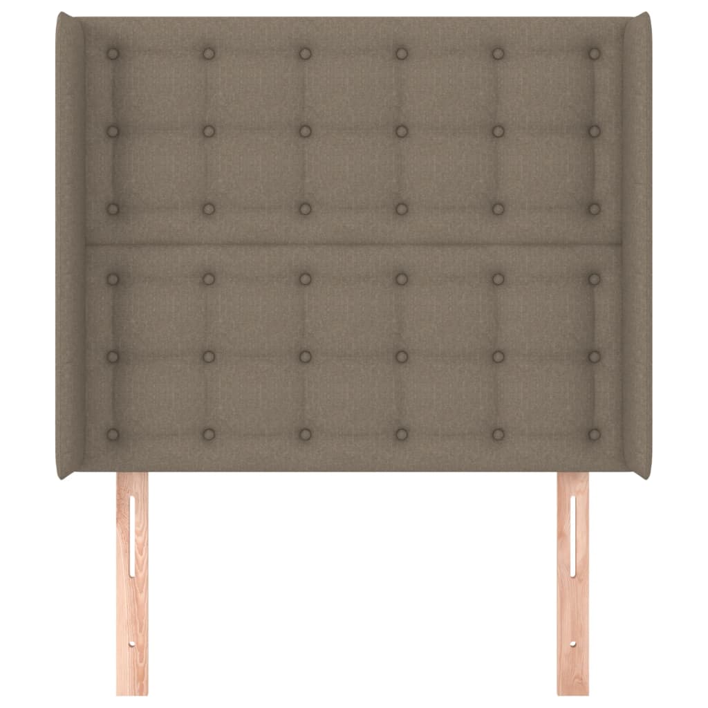 vidaXL Zagłówek uszak, taupe, 103x16x118/128 cm, tkanina