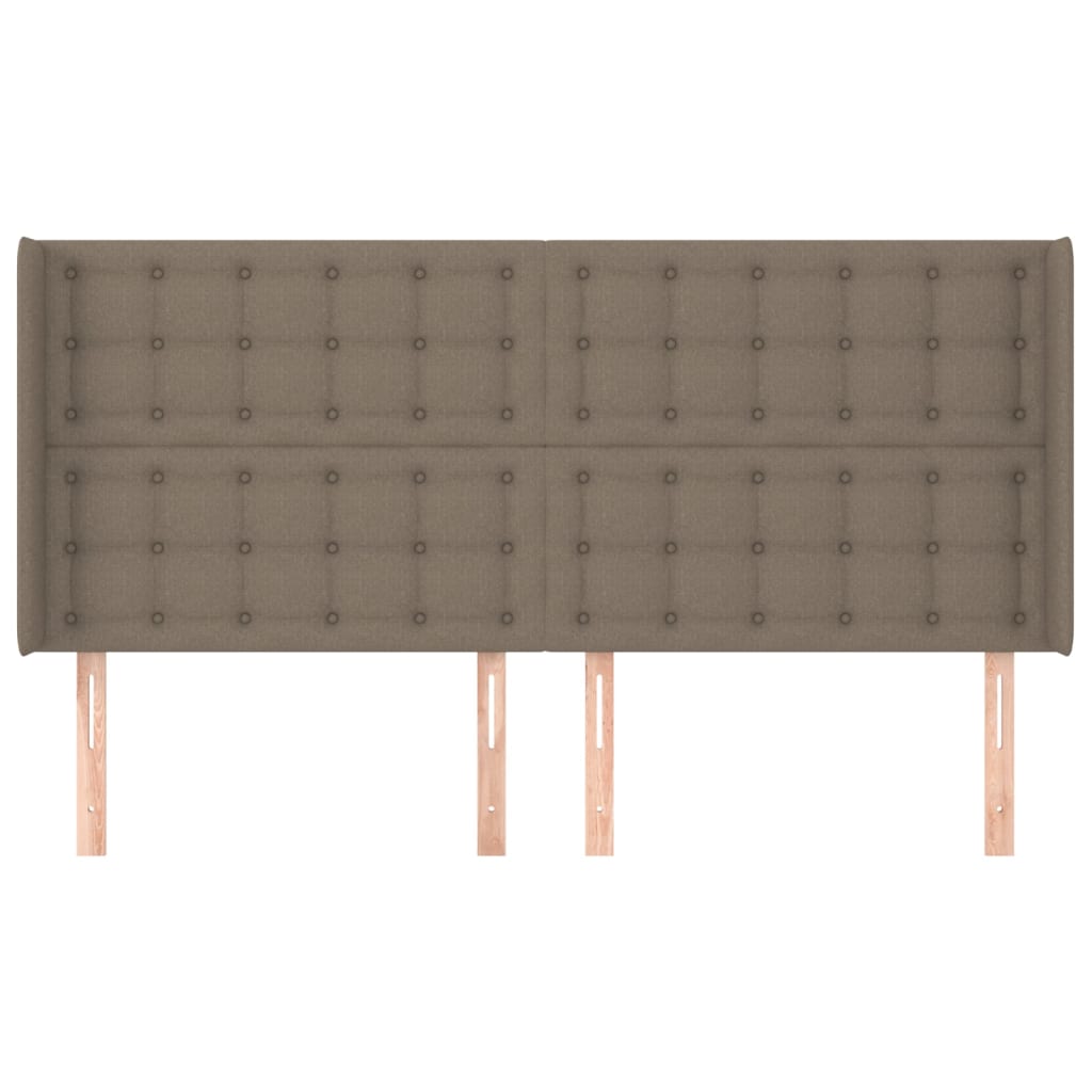 vidaXL Zagłówek uszak, taupe, 183x16x118/128 cm, tkanina
