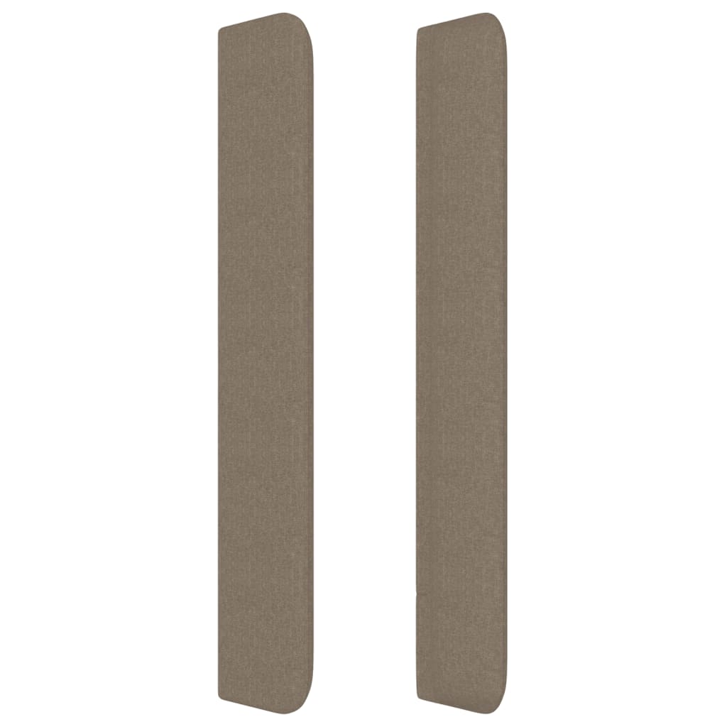 vidaXL Zagłówek uszak, taupe, 183x16x118/128 cm, tkanina