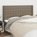 vidaXL Zagłówek uszak, taupe, 203x16x118/128 cm, tkanina