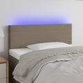 vidaXL Zagłówek do łóżka z LED, taupe, 90x5x78/88 cm, tkanina