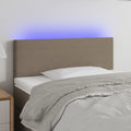 vidaXL Zagłówek do łóżka z LED, taupe, 100x5x78/88 cm, tkanina