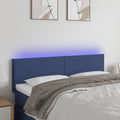 vidaXL Zagłówek do łóżka z LED, kremowy, 144x5x78/88 cm, tkanina