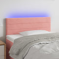 vidaXL Zagłówek do łóżka z LED, różowy, 80x5x78/88 cm, aksamit
