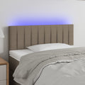 vidaXL Zagłówek do łóżka z LED, taupe, 90x5x78/88 cm, tkanina