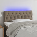 vidaXL Zagłówek do łóżka z LED, taupe, 100x7x78/88 cm, tkanina