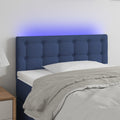 vidaXL Zagłówek do łóżka z LED, niebieski, 80x5x78/88 cm, tkanina