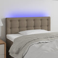 vidaXL Zagłówek do łóżka z LED, taupe, 90x5x78/88 cm, tkanina