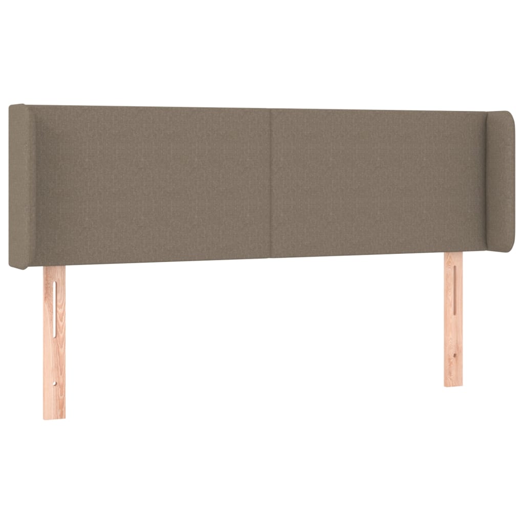vidaXL Zagłówek do łóżka z LED, taupe, 147x16x78/88 cm, tkanina