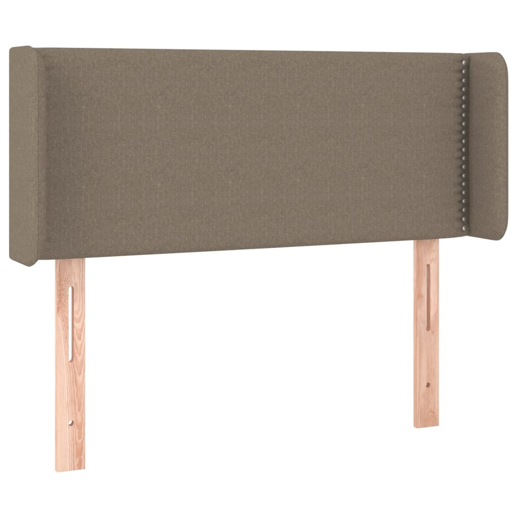vidaXL Zagłówek do łóżka z LED, taupe, 93x16x78/88 cm, tkanina