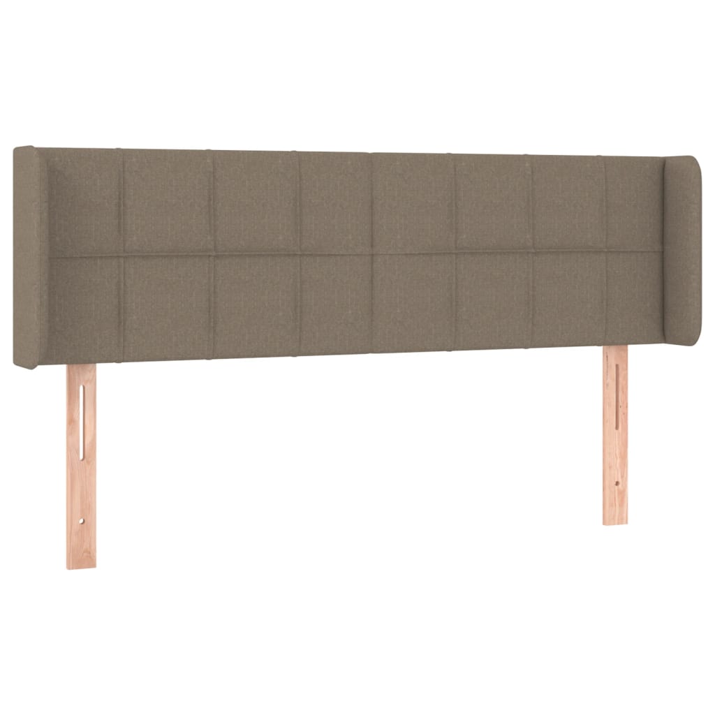 vidaXL Zagłówek do łóżka z LED, taupe, 147x16x78/88 cm, tkanina