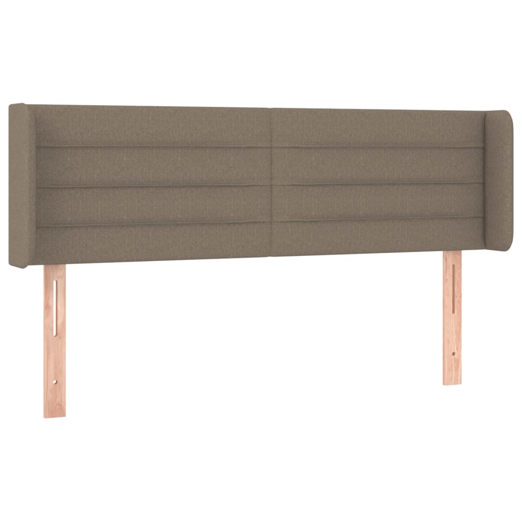 vidaXL Zagłówek do łóżka z LED, taupe, 147x16x78/88 cm, tkanina