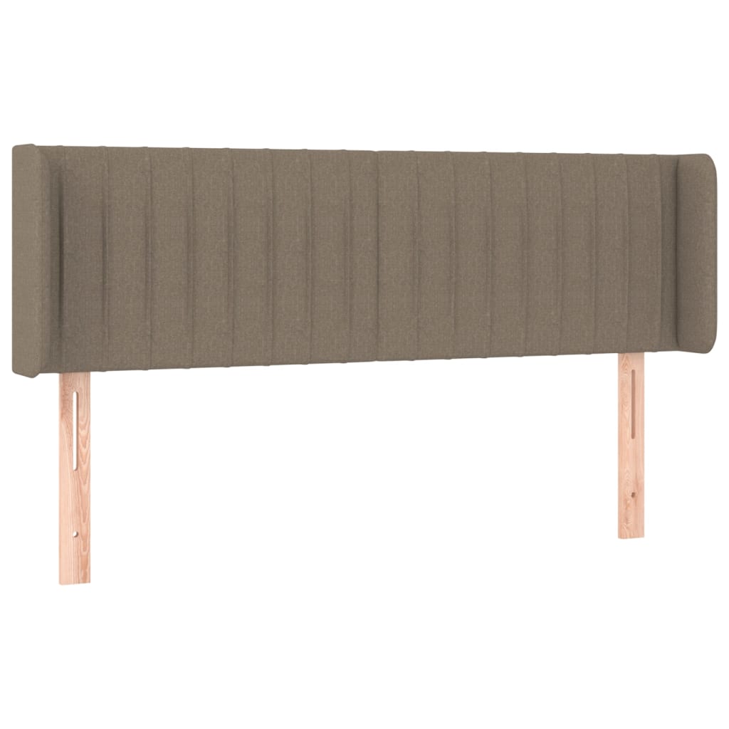 vidaXL Zagłówek do łóżka z LED, taupe, 147x16x78/88 cm, tkanina