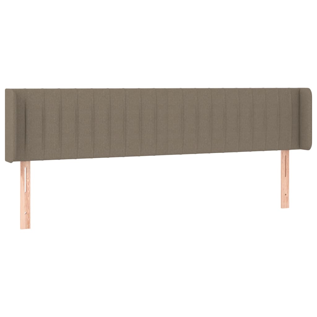 vidaXL Zagłówek do łóżka z LED, taupe, 183x16x78/88 cm, tkanina