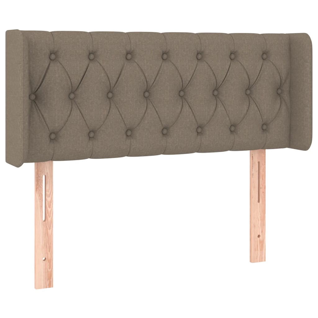 vidaXL Zagłówek do łóżka z LED, taupe, 103x16x78/88 cm, tkanina