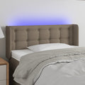 vidaXL Zagłówek do łóżka z LED, taupe, 103x16x78/88 cm, tkanina