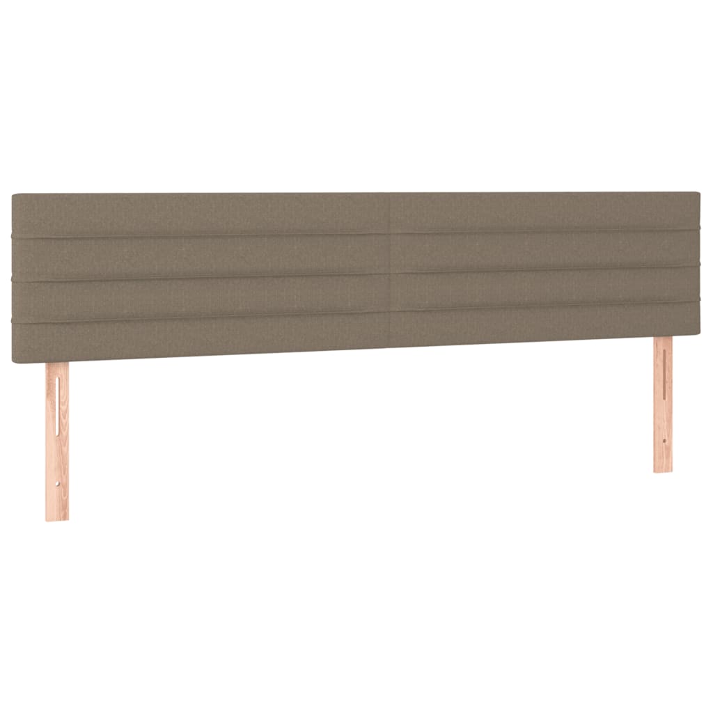 vidaXL Łóżko kontynentalne z materacem, taupe, tkanina, 180x200 cm