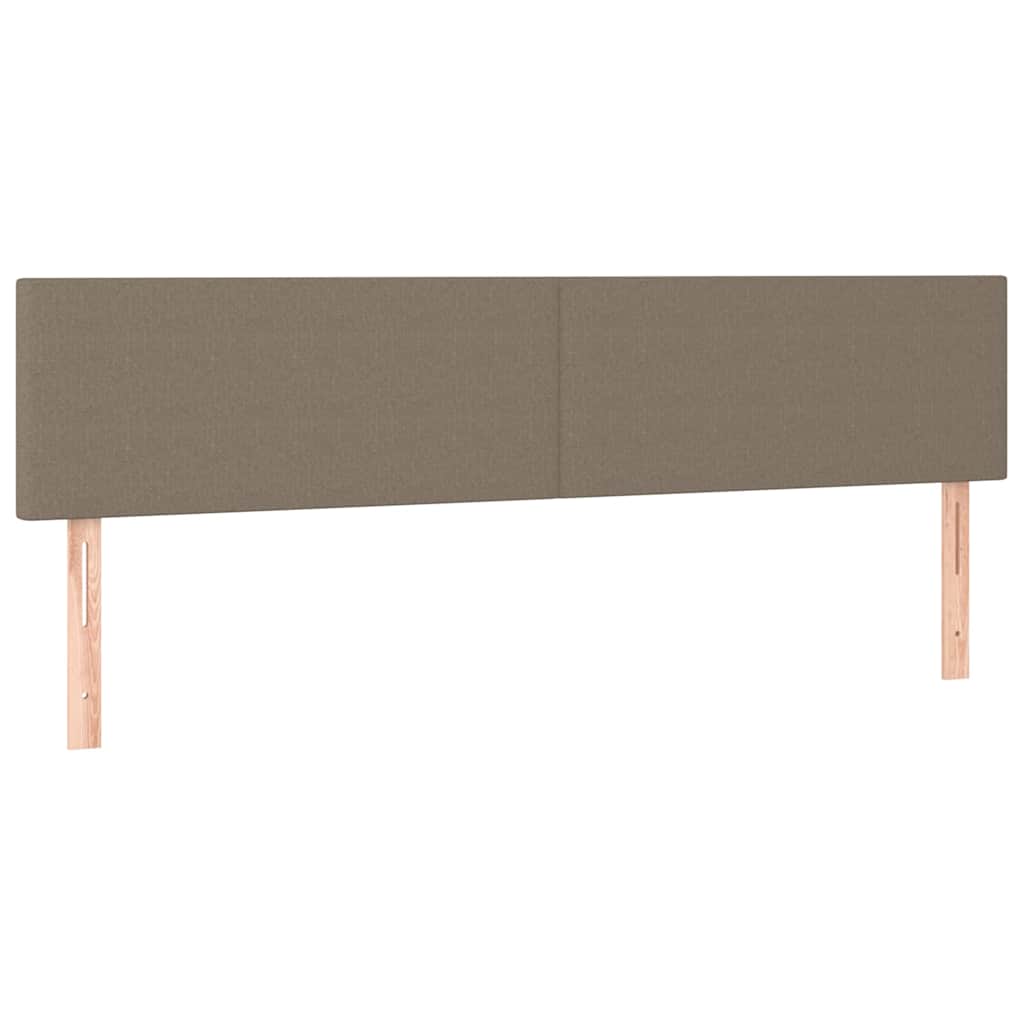 vidaXL Łóżko kontynentalne z materacem, taupe, tkanina, 160x200 cm