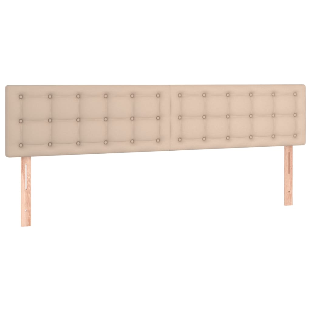 vidaXL Łóżko kontynentalne z materacem, cappuccino ekoskóra 180x200 cm