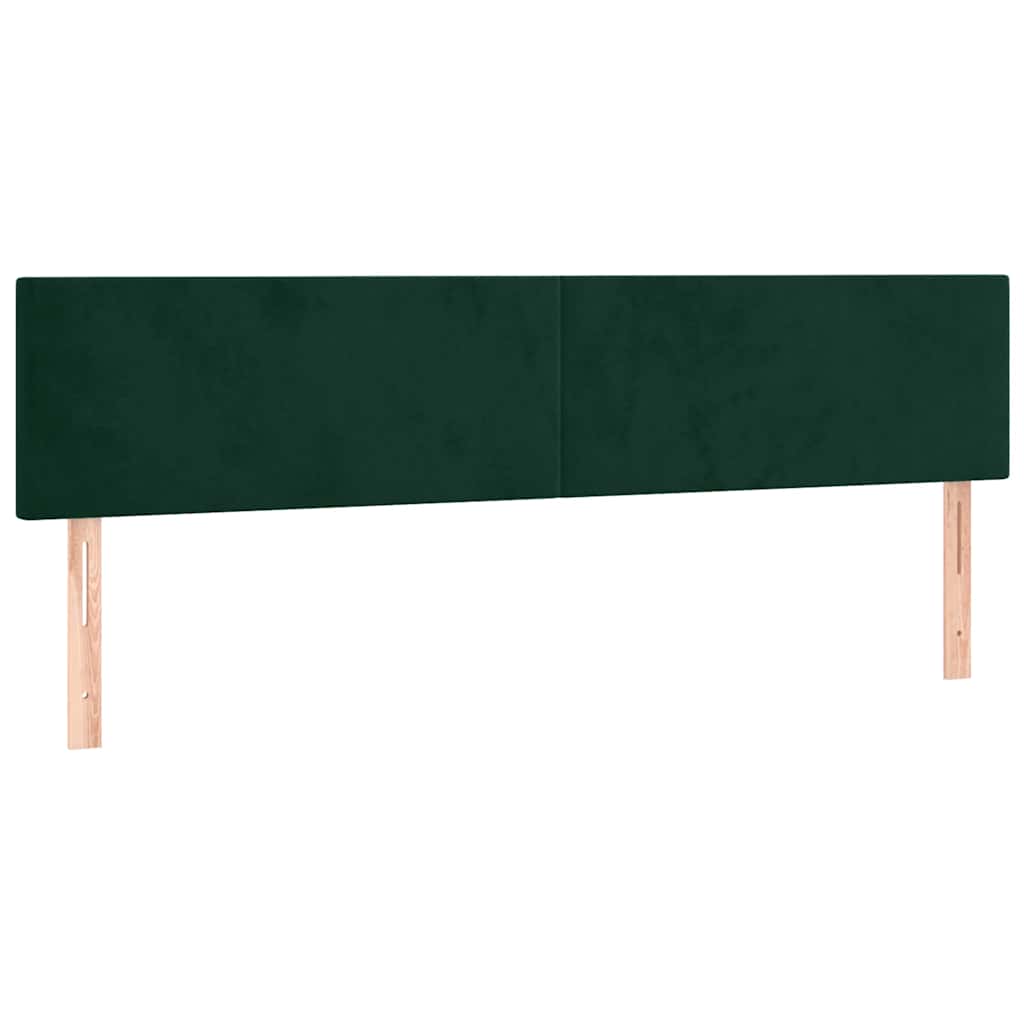 vidaXL Łóżko kontynentalne z materacem, ciemnozielone, 160x200 cm