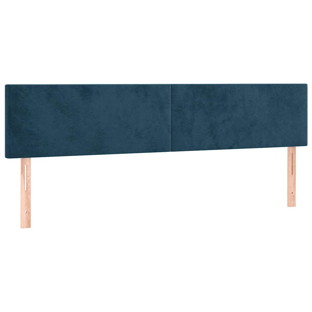 vidaXL Łóżko kontynentalne z materacem, ciemnoniebieskie, 180x200 cm