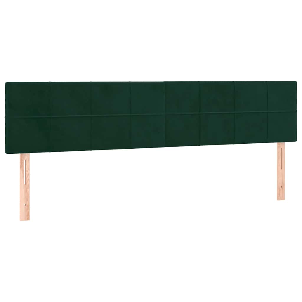 vidaXL Łóżko kontynentalne z materacem, ciemnozielone, 180x200 cm