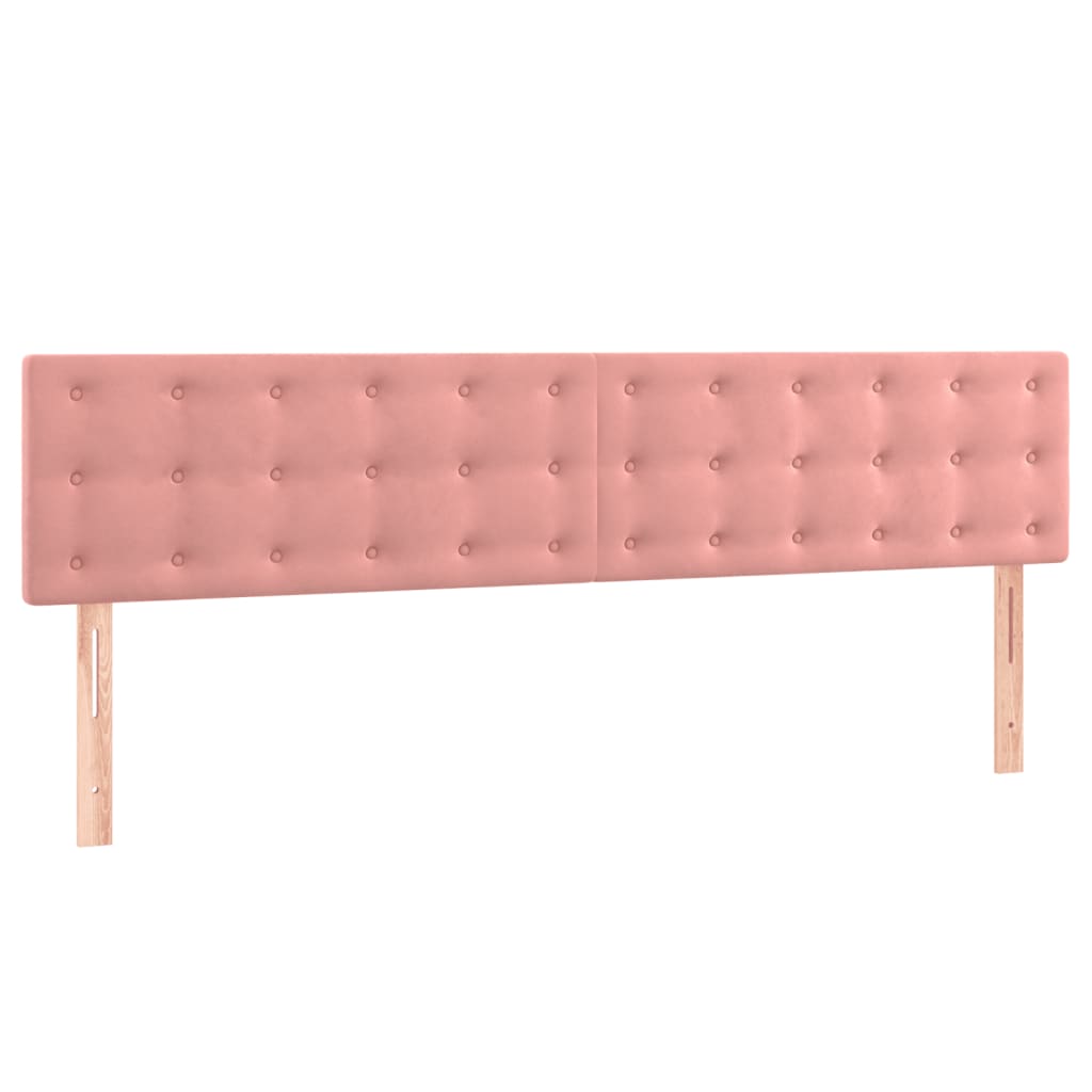 vidaXL Łóżko kontynentalne z materacem, różowe, 180x200 cm, aksamit