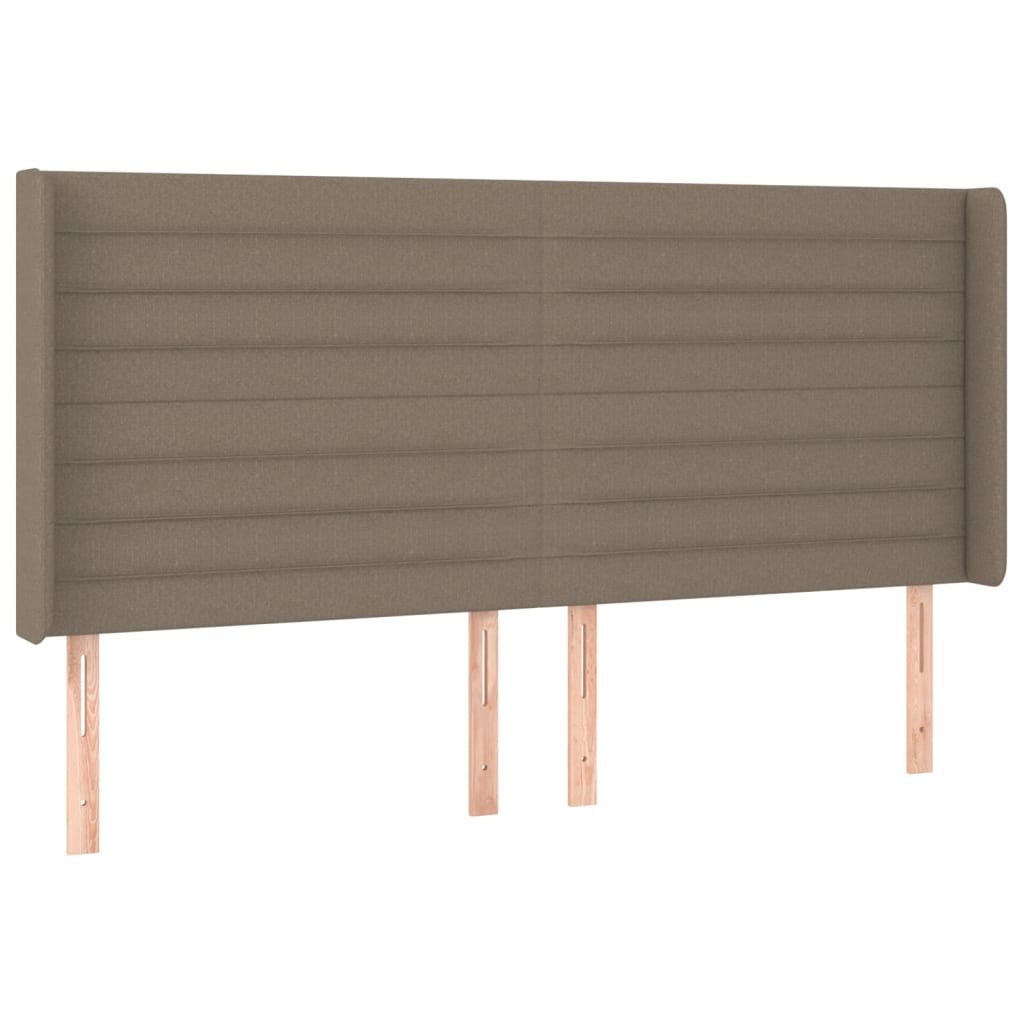 vidaXL Łóżko kontynentalne z materacem, taupe, 180 x 200 cm, tkanina