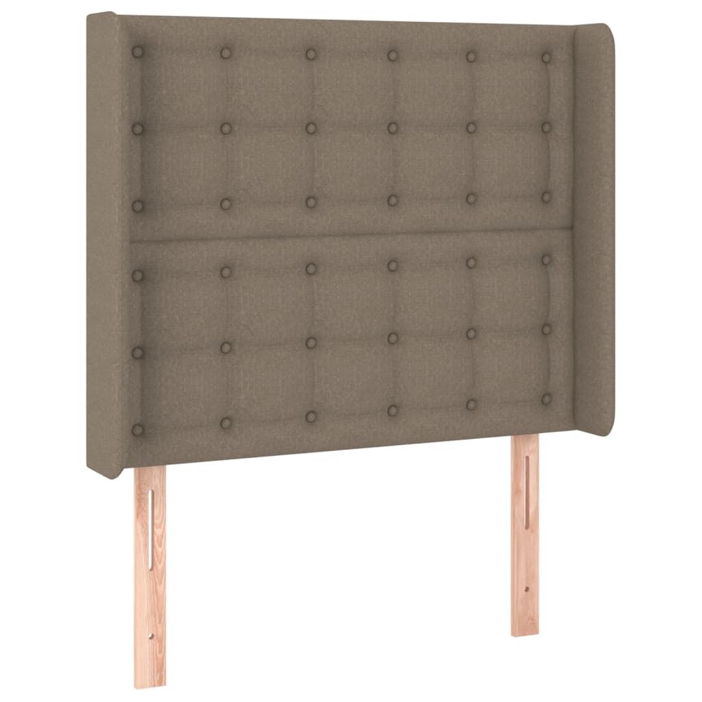 vidaXL Łóżko kontynentalne z materacem, taupe, 80x200 cm, tkanina