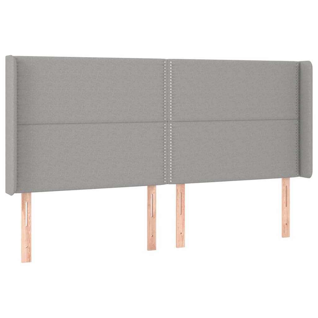 vidaXL Łóżko kontynentalne z materacem, jasnoszare, 200x200cm, tkanina