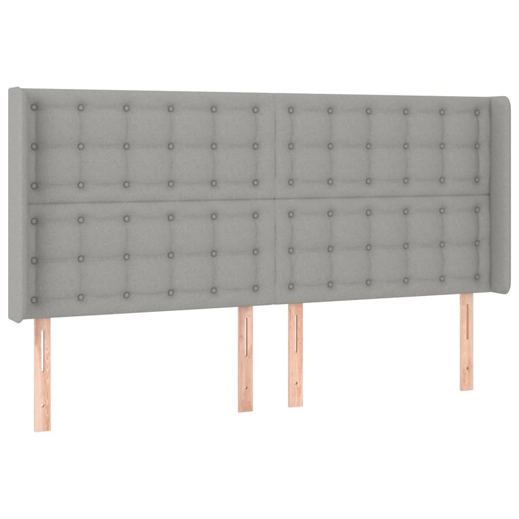 vidaXL Łóżko kontynentalne z materacem, jasnoszare, 180x200cm, tkanina