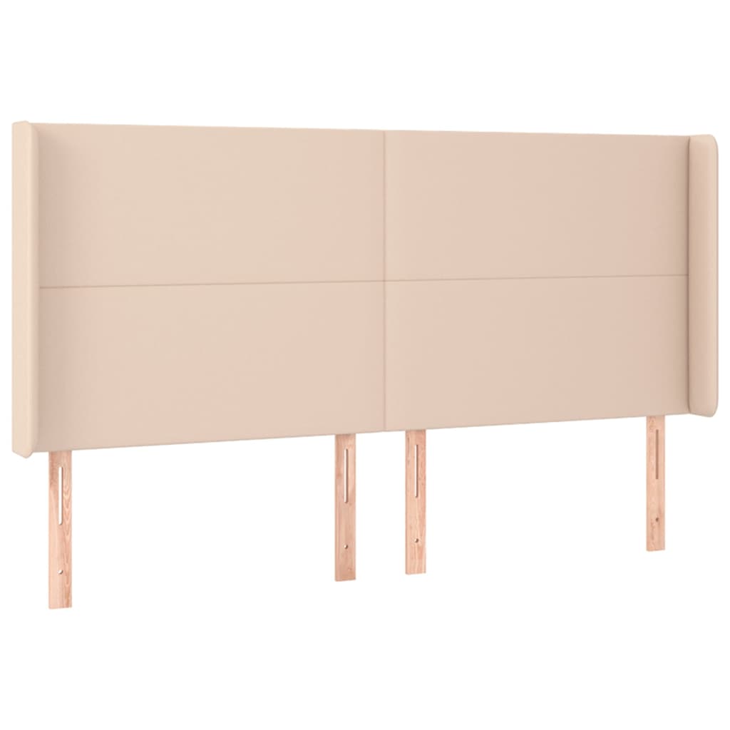 vidaXL Łóżko kontynentalne, materac i LED cappuccino 180x200 cm