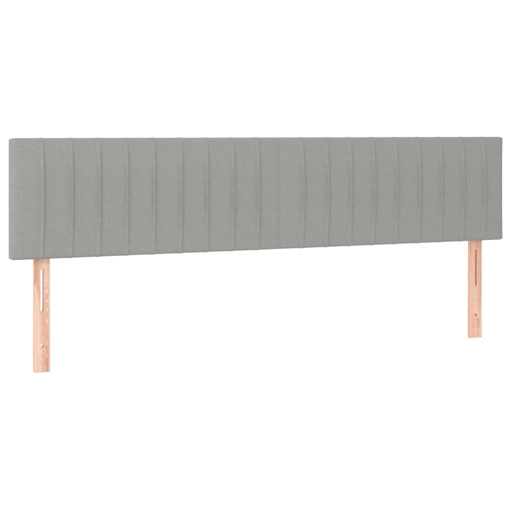 vidaXL Łóżko kontynentalne z materacem, jasnoszare, 160x200cm, tkanina