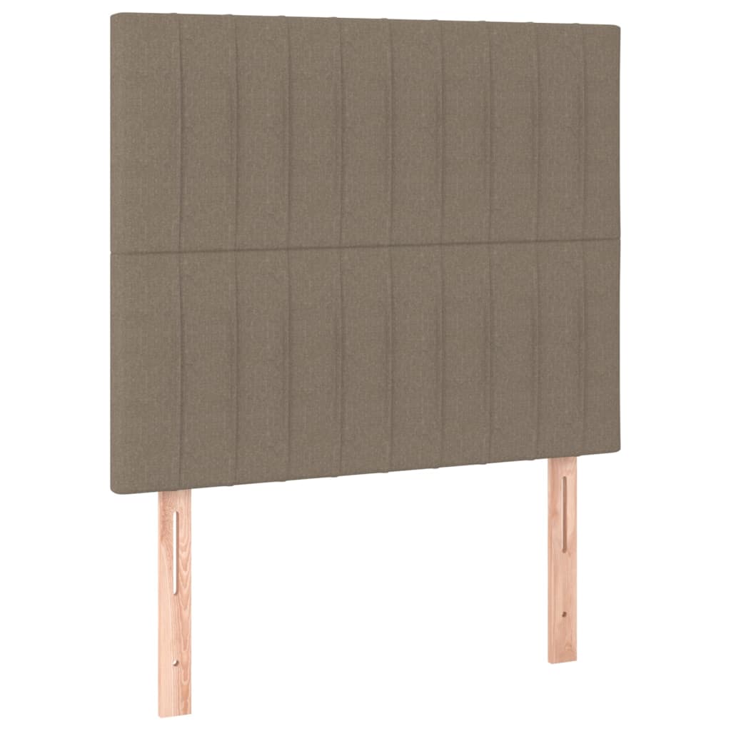 vidaXL Łóżko kontynentalne z materacem, taupe, 120x200 cm, tkanina