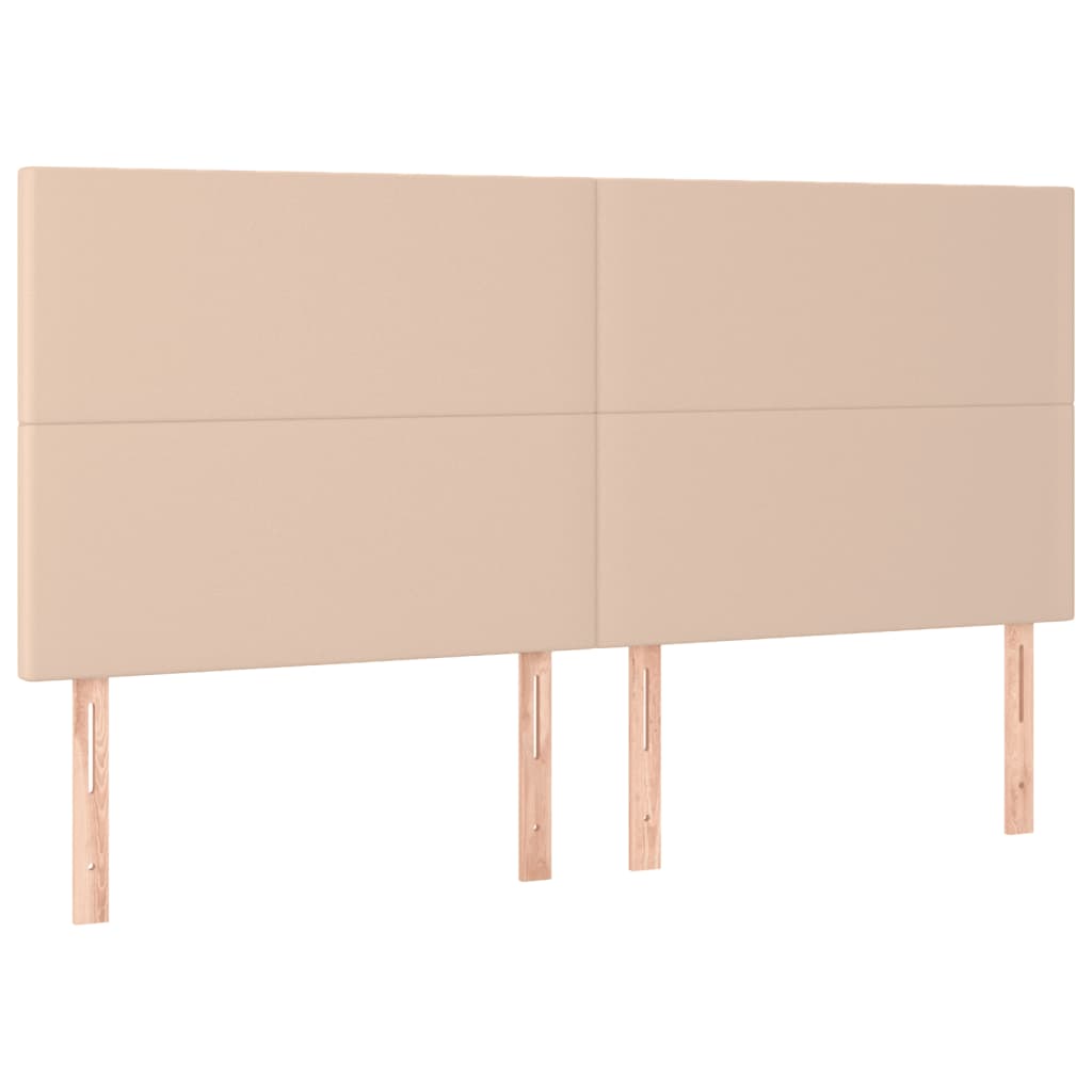 vidaXL Łóżko kontynentalne, materac i LED cappuccino 180x200 cm
