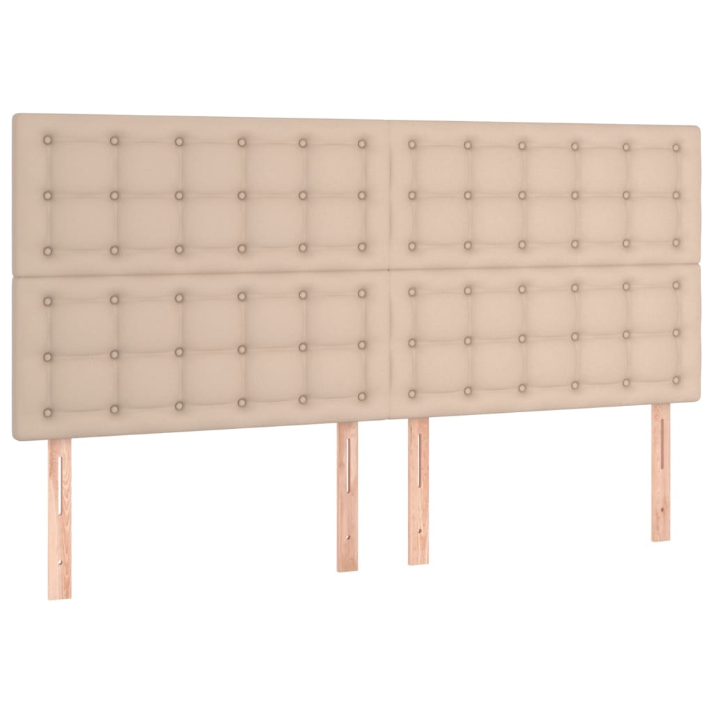 vidaXL Łóżko kontynentalne, materac i LED cappuccino 180x200 cm
