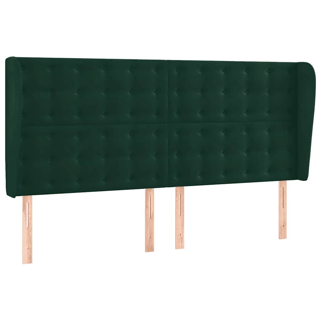 vidaXL Łóżko kontynentalne z materacem i LED zielony aksamit 180x200cm