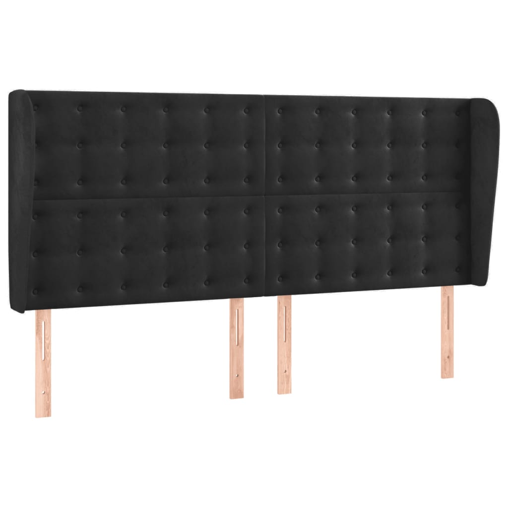 vidaXL Łóżko kontynentalne z materacem i LED, czarny aksamit 200x200cm