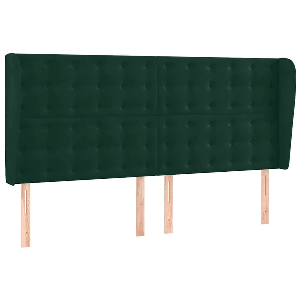 vidaXL Łóżko kontynentalne z materacem i LED zielony aksamit 200x200cm