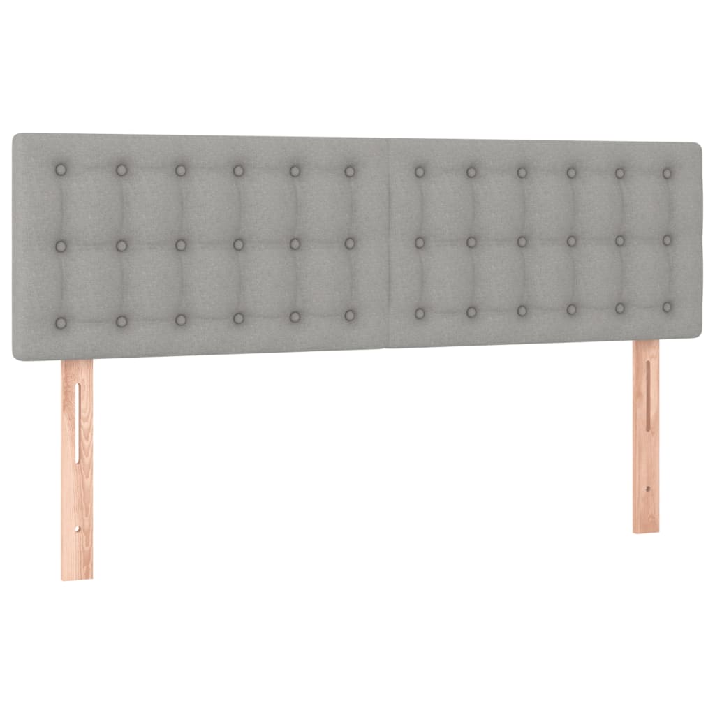 vidaXL Łóżko kontynentalne z materacem, jasnoszare 140x200 cm, tkanina
