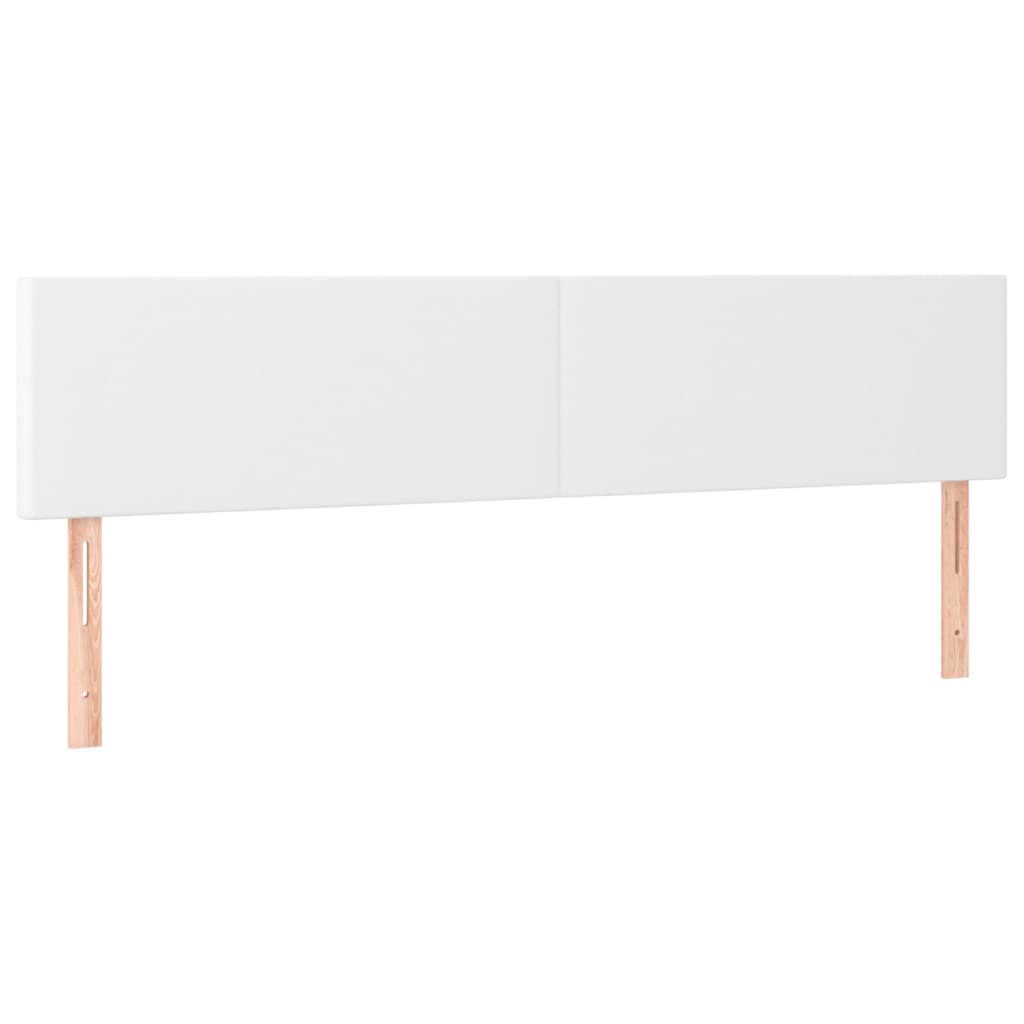 vidaXL Łóżko kontynentalne z materacem, białe, ekoskóra 200x200 cm