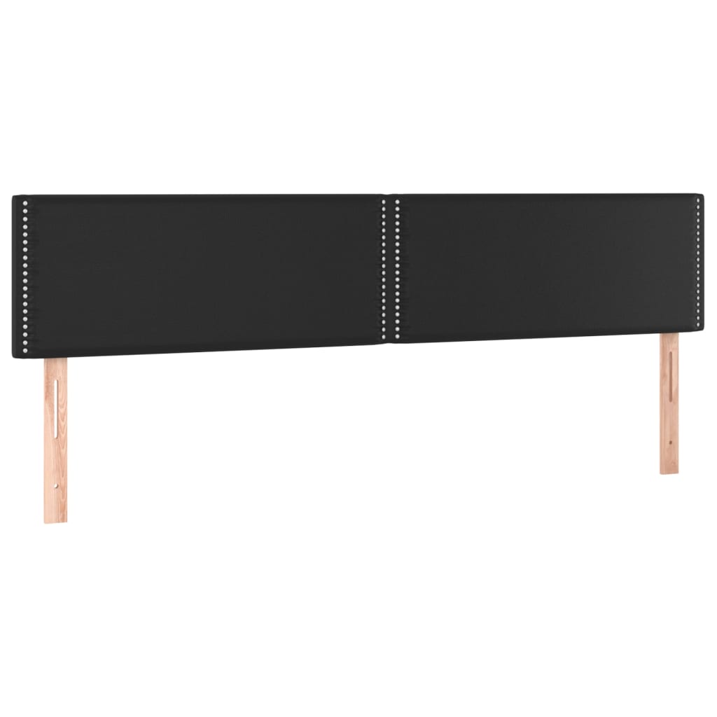 vidaXL Łóżko kontynentalne z materacem, czarne, ekoskóra 180x200 cm