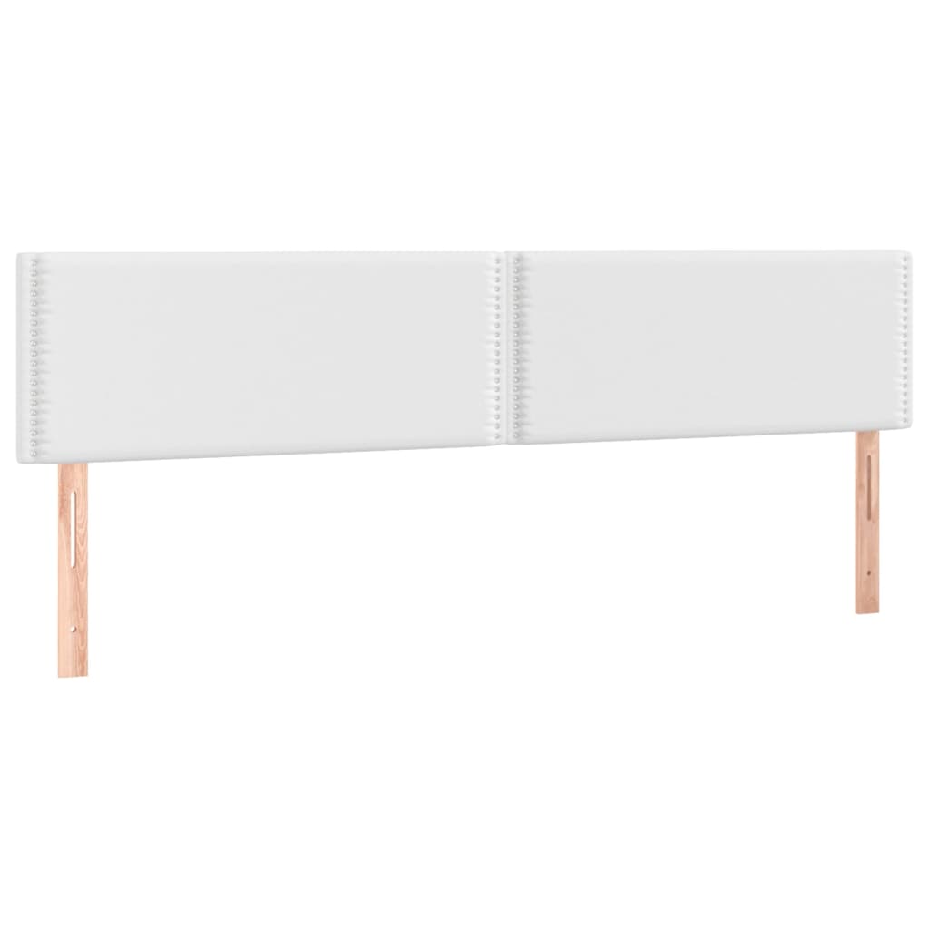 vidaXL Łóżko kontynentalne z materacem, białe, ekoskóra 200x200 cm