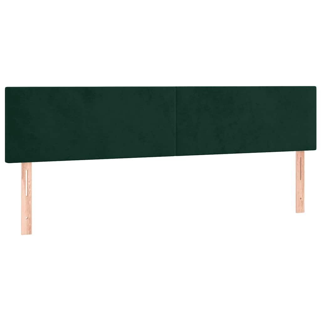 vidaXL Łóżko kontynentalne z materacem, ciemnozielone, 160x200 cm