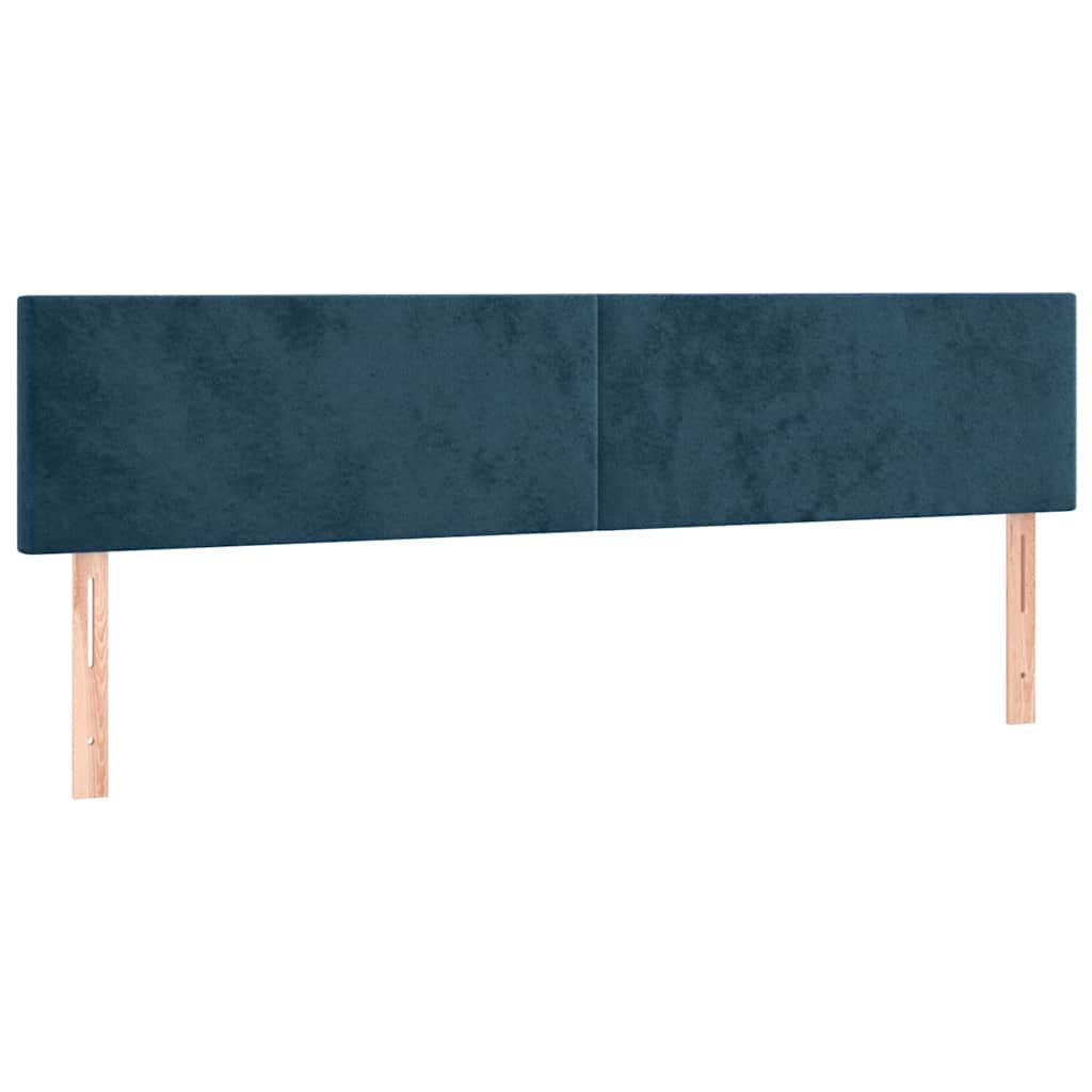 vidaXL Łóżko kontynentalne z materacem, ciemnoniebieskie, 160x200 cm