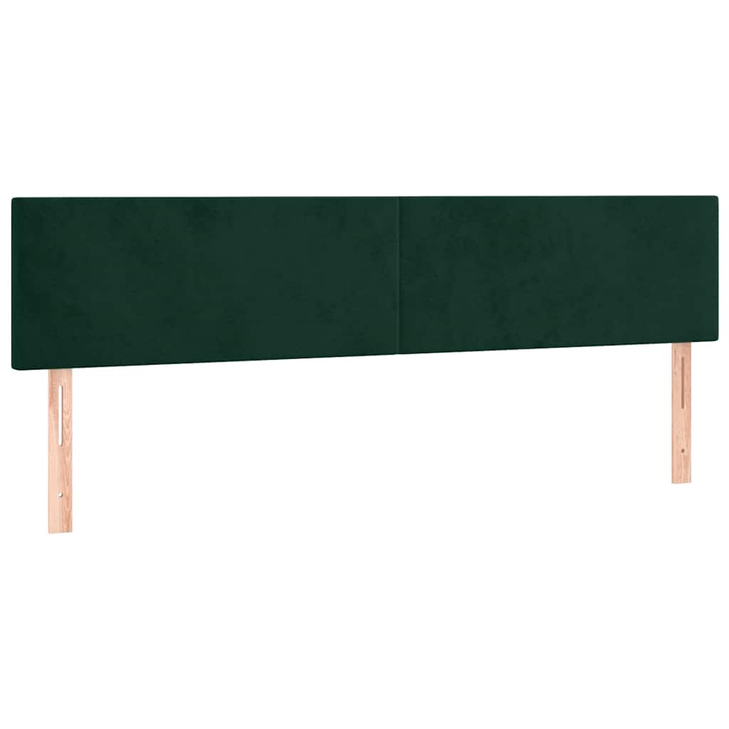 vidaXL Łóżko kontynentalne z materacem, ciemnozielone, 180x200 cm