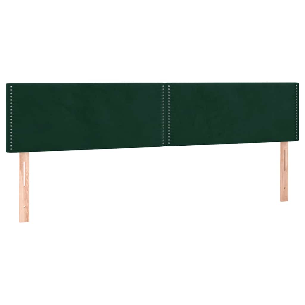 vidaXL Łóżko kontynentalne z materacem, ciemnozielone, 180x200 cm
