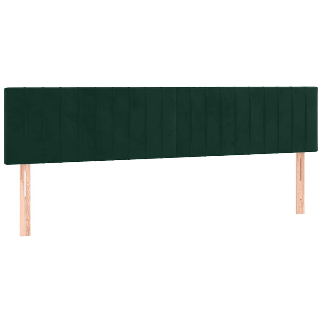 vidaXL Łóżko kontynentalne z materacem, ciemnozielone, 180x200 cm