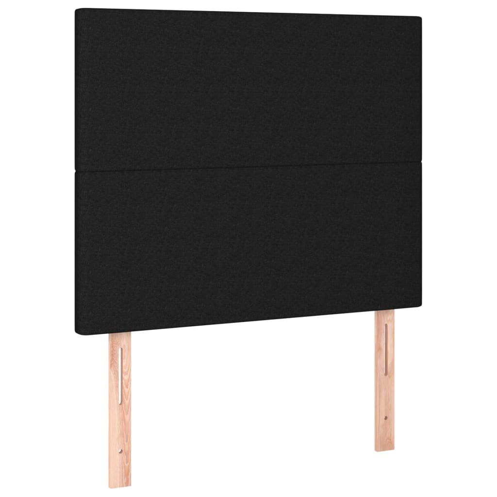 vidaXL Rama łóżka bez materaca Czarna 90x190 cm Tkanina