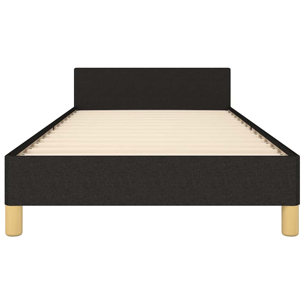 vidaXL Rama łóżka bez materaca Czarna 90x200 cm Tkanina